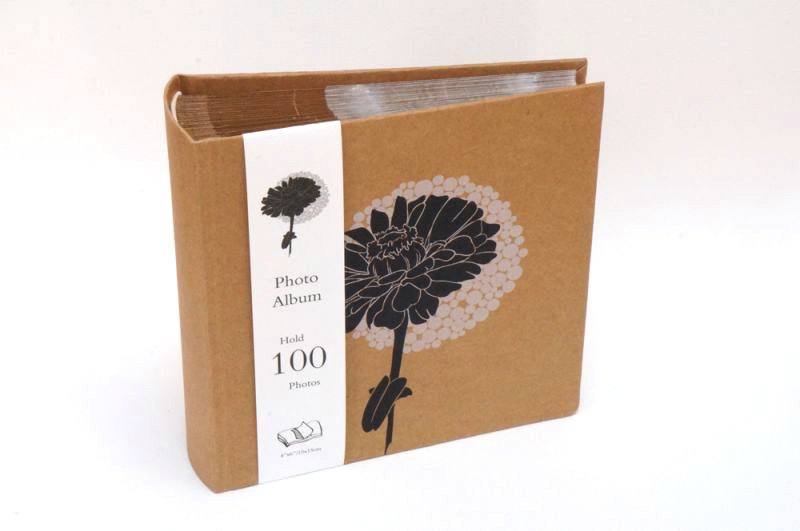 画像2: クラフトアルバム　100枚　フラワーA柄 (2)