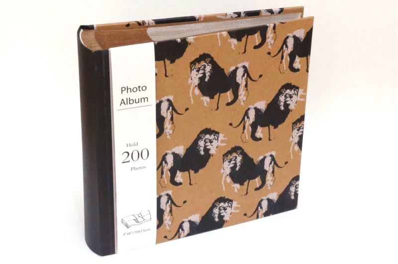 画像2: クラフトアルバム　200枚　ライオン柄 (2)