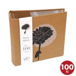 画像1: クラフトアルバム　100枚　フラワーA柄 (1)