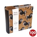 画像1: クラフトアルバム　100枚　ライオン柄 (1)