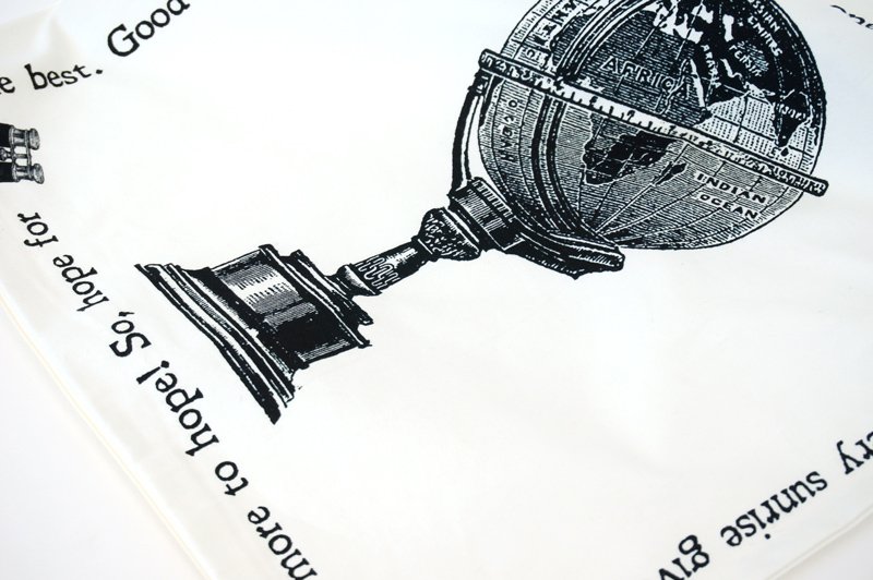 画像3: クッションカバー　地球儀トラベル　45×45　シンプル　シック　アンティーク (3)