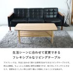 画像2: 折りたたみ式　棚板付きリビングローテーブル　アルフレッド　おしゃれ　かわいい　/　送料無料・即日発送 (2)