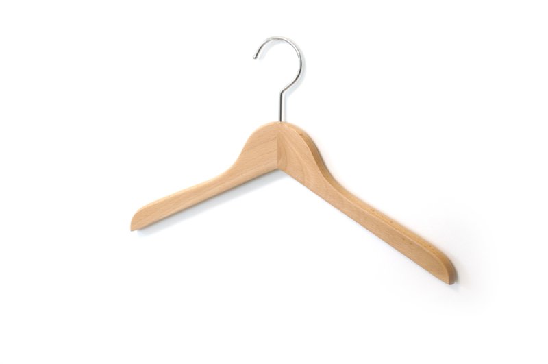 画像2: 上質なシャツのための薄平型トップスハンガー 幅380mm (2)