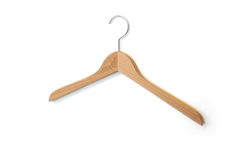 画像2: 上質なシャツのための薄平型トップスハンガー　幅420mm (2)