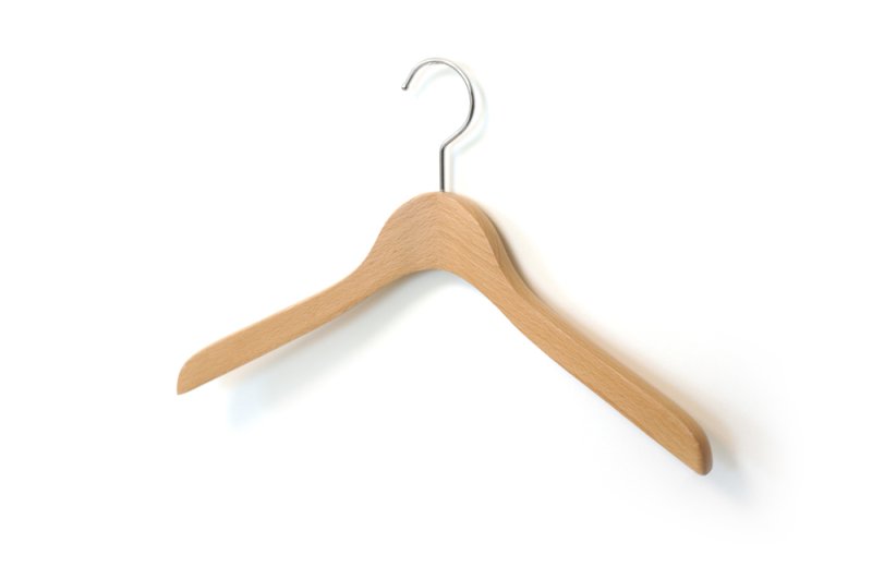 画像2: 上質なシャツのための薄型湾曲トップスハンガー 幅380mm (2)