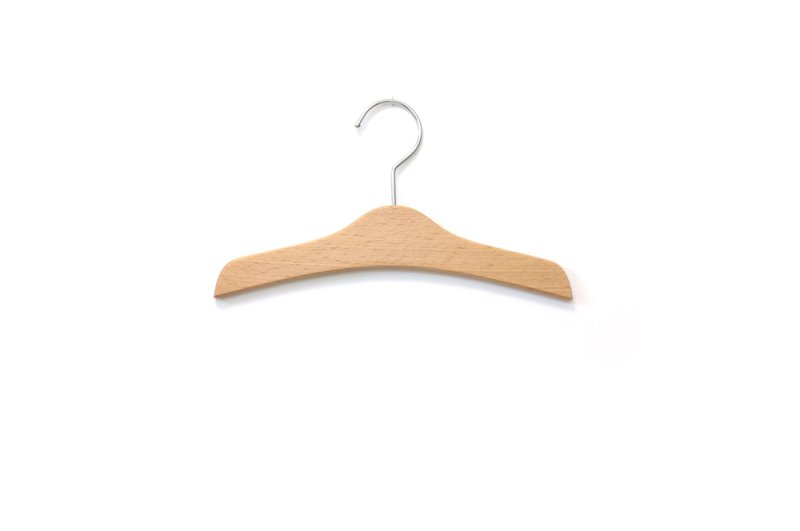 画像2: 赤ちゃんのための極薄・平型木製ハンガー 幅280mm (2)