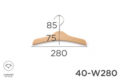 画像2: 赤ちゃんのための極薄・平型木製ハンガー　幅280mm