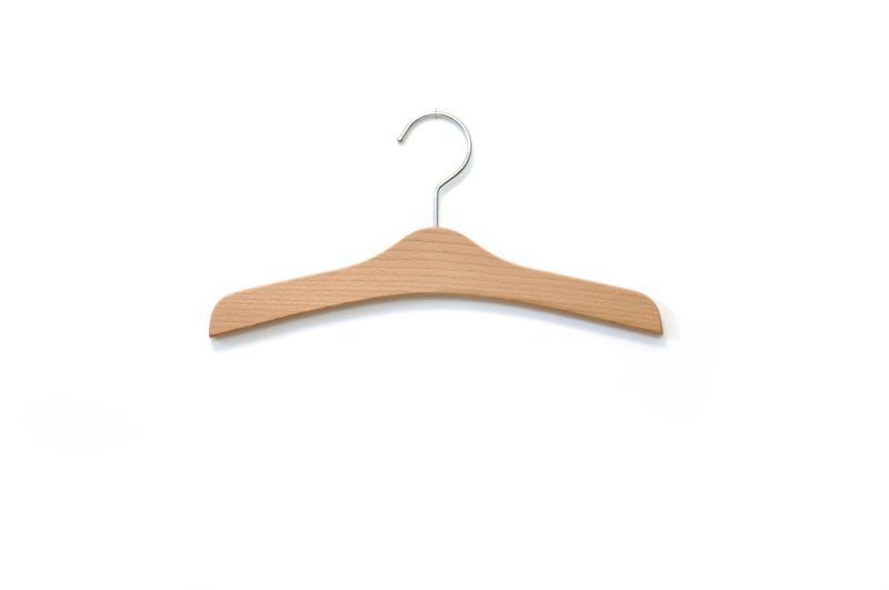画像2: 幼児さんのための極薄・平型木製ハンガー 幅320mm (2)
