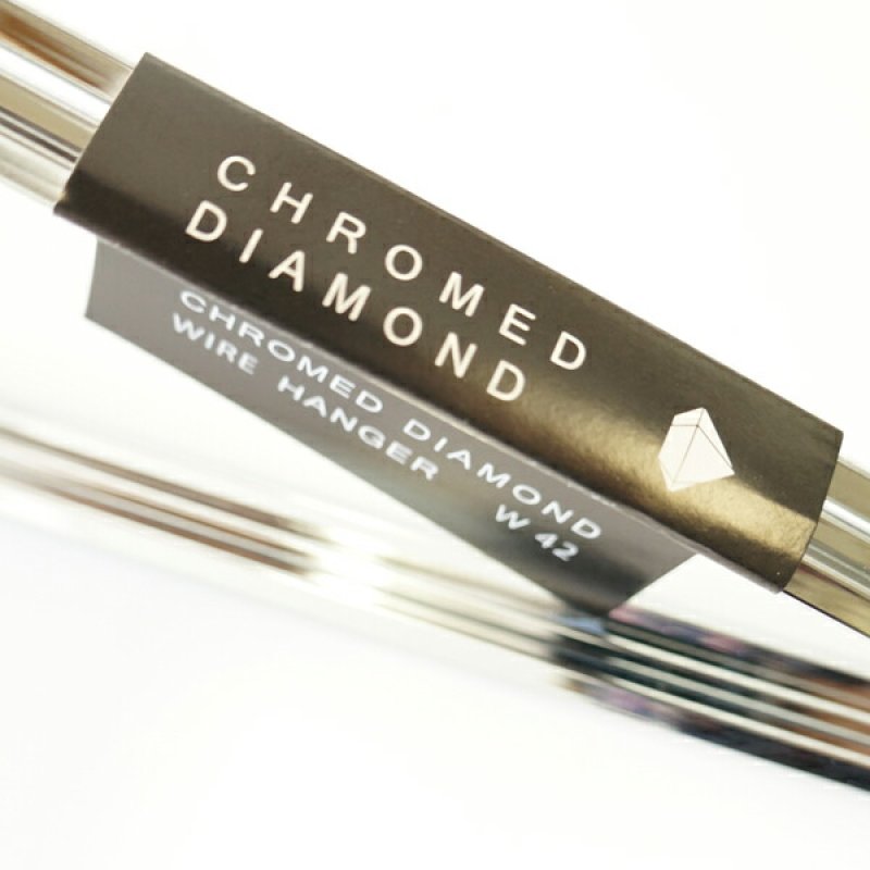 画像14: クロームハンガー ダイアモンドハンガー 3本組 スチールハンガー (14)