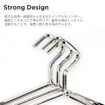 画像6: クロームハンガー ダイアモンドハンガー 3本組 スチールハンガー (6)