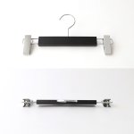 画像3: 【1本】ボトムハンガーピンチ式　木製艶消しブラック (3)