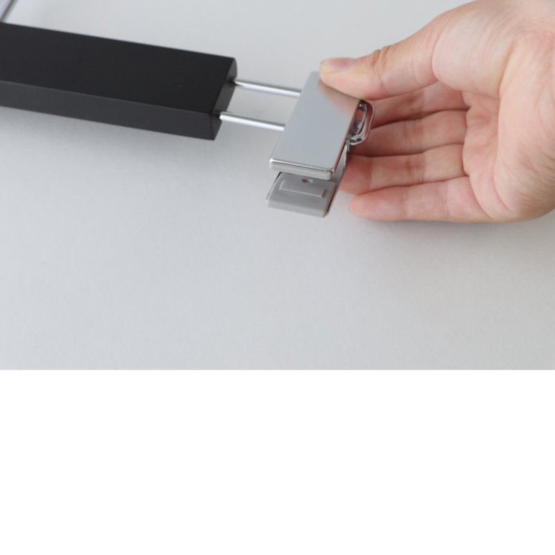 画像5: 【1本】ボトムハンガーピンチ式 木製艶消しブラック (5)