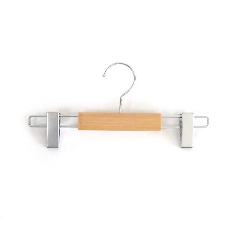 画像3: 【5本セット】天然木クリップボトムハンガー 幅300mm (3)