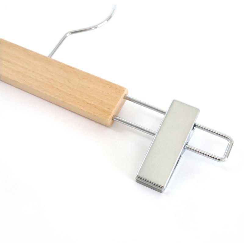 画像5: 【5本セット】天然木クリップボトムハンガー 幅300mm (5)