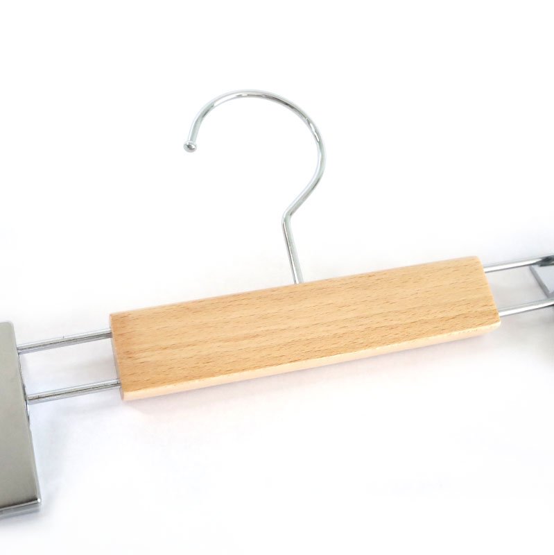 画像6: 【5本セット】天然木クリップボトムハンガー 幅300mm (6)