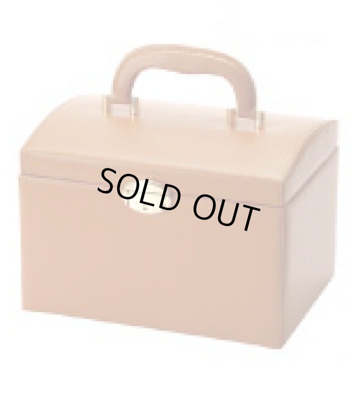 画像3: トランクジュエリー箱　レザー調のハイグレードアクセサリー収納 (3)