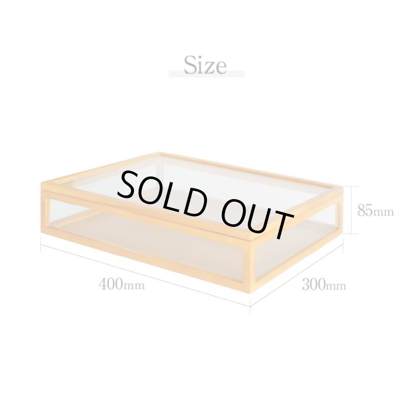 画像10: ライトブラウン木製5面ガラスディスプレイケース　コレクションケース　ジュエリーケース (10)
