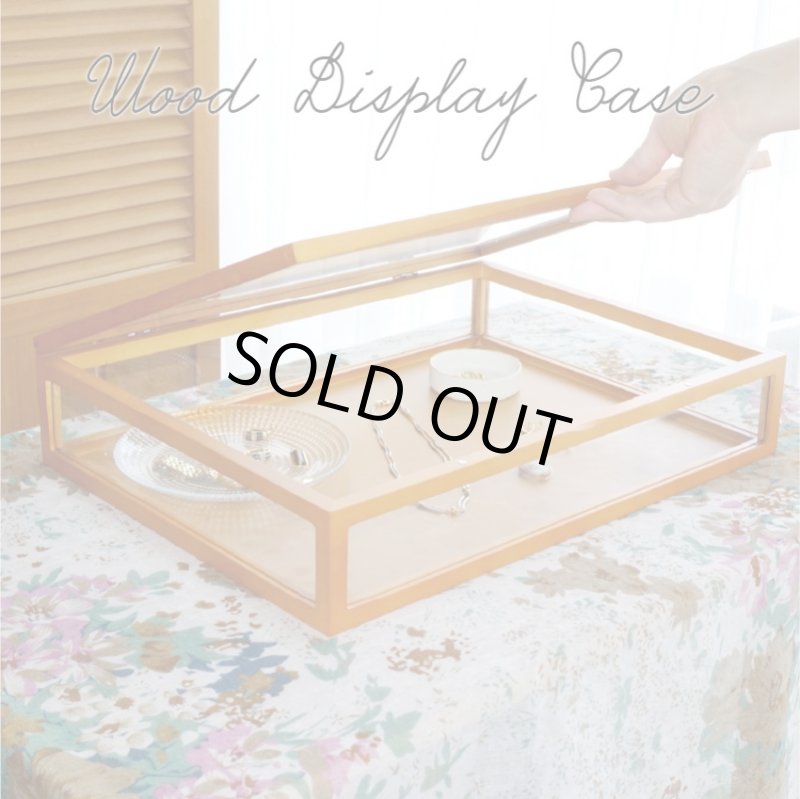 画像2: ライトブラウン木製5面ガラスディスプレイケース　コレクションケース　ジュエリーケース (2)