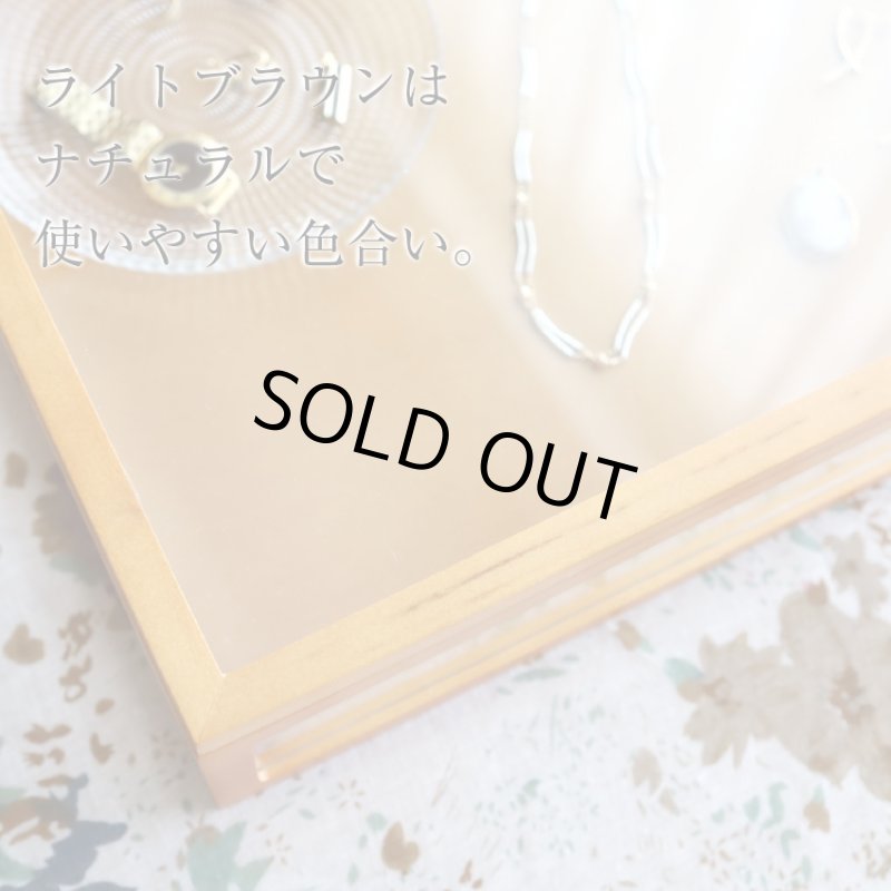 画像6: ライトブラウン木製5面ガラスディスプレイケース　コレクションケース　ジュエリーケース (6)