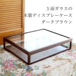 画像2: ダークブラウン木製5面ガラスディスプレイケース　コレクションケース　ジュエリーケース (2)