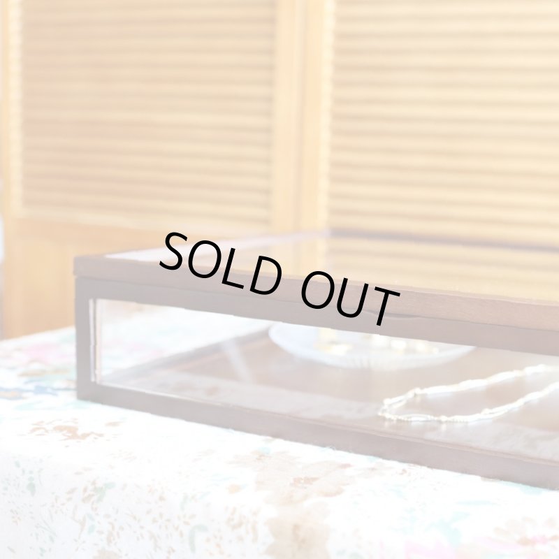 画像7: ダークブラウン木製5面ガラスディスプレイケース　コレクションケース　ジュエリーケース (7)