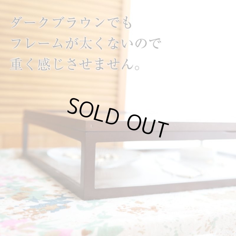 画像9: ダークブラウン木製5面ガラスディスプレイケース　コレクションケース　ジュエリーケース (9)