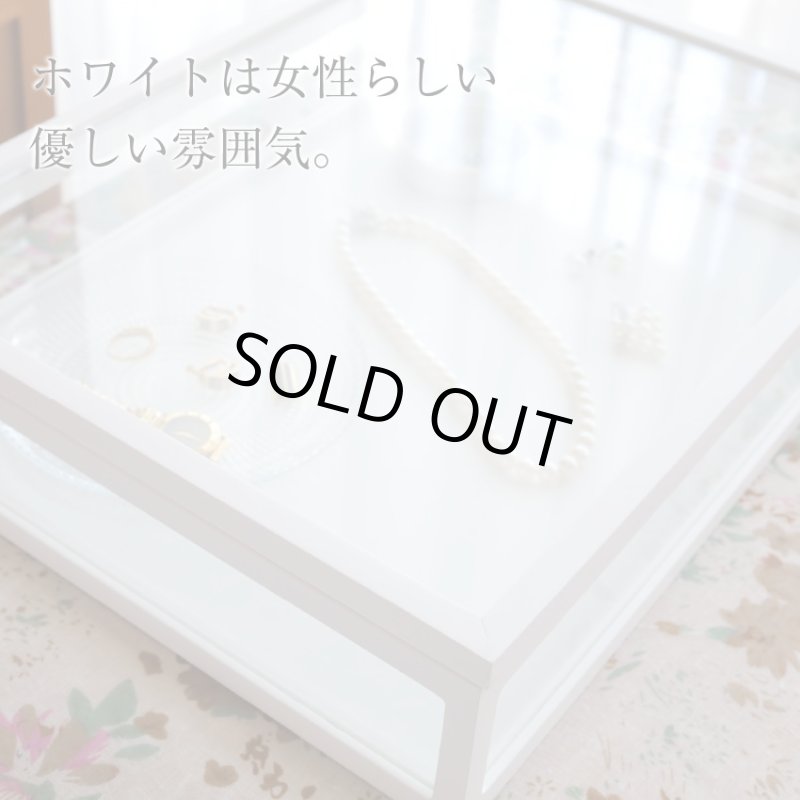 画像3: ホワイト木製5面ガラスディスプレイケース　コレクションケース　ジュエリーケース (3)