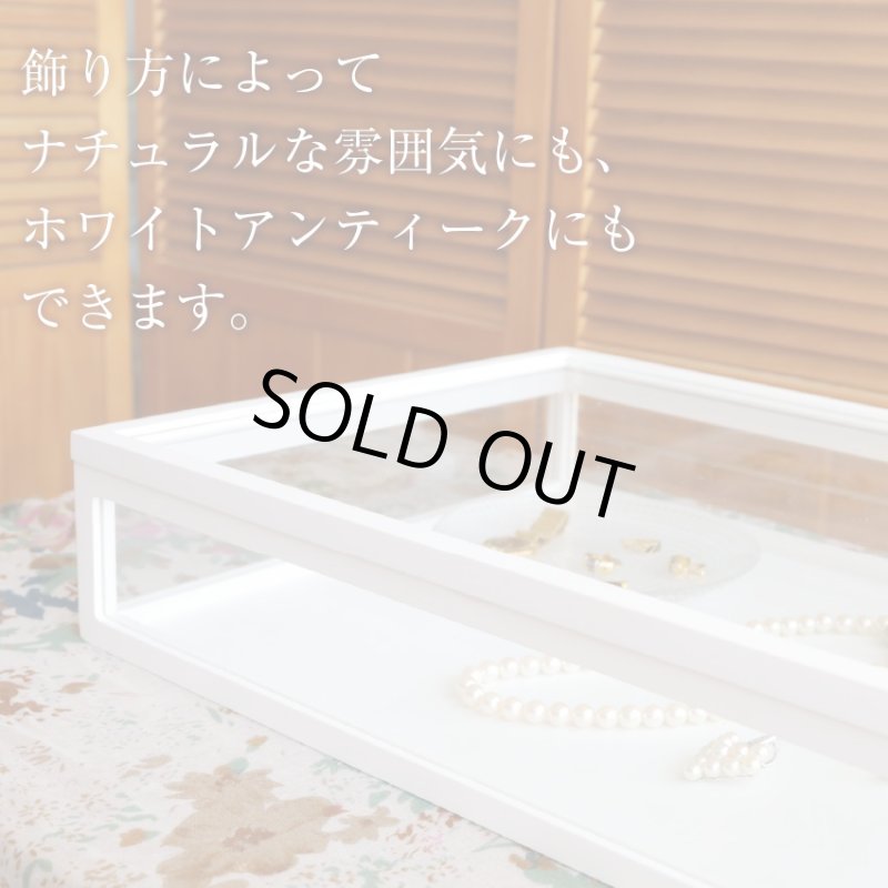 画像4: ホワイト木製5面ガラスディスプレイケース　コレクションケース　ジュエリーケース (4)