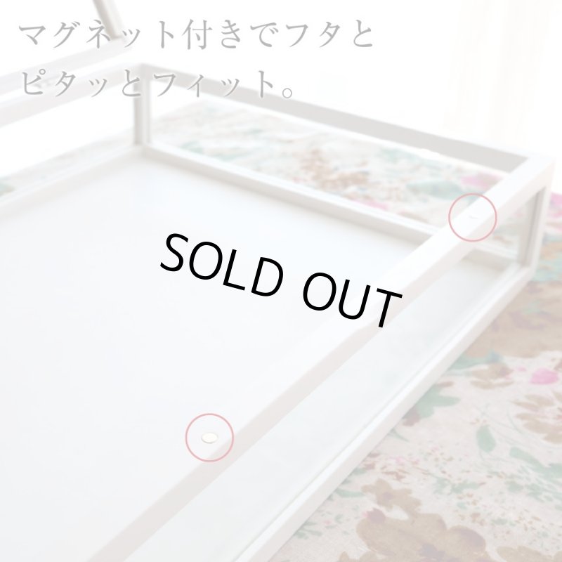 画像8: ホワイト木製5面ガラスディスプレイケース　コレクションケース　ジュエリーケース (8)