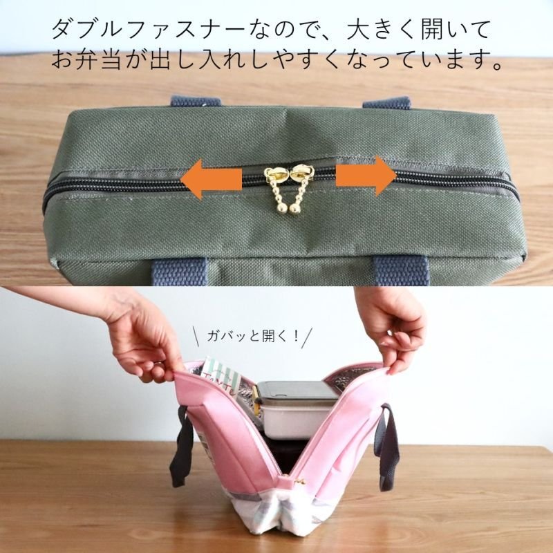 画像4: 保冷・保温ランチバッグtete　織り柄 (4)