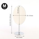 画像6: オーバルフレームレスデスクミラーMサイズ　【即日出荷】360度角度調節可能！　 (6)