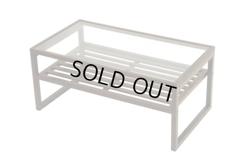 画像2: ガラスリビングテーブル　クアトロ90　ダークブラウン　ガラス天板　棚付　ソファーテーブル　モダン　アジアン　幅90cm　【送料無料】 (2)