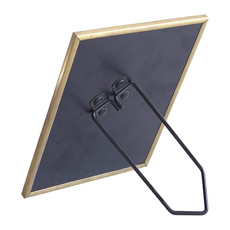 画像2: シンプルアンティークの真鍮長方形卓上ミラー W154×H187mm 【縦横両用】 (2)