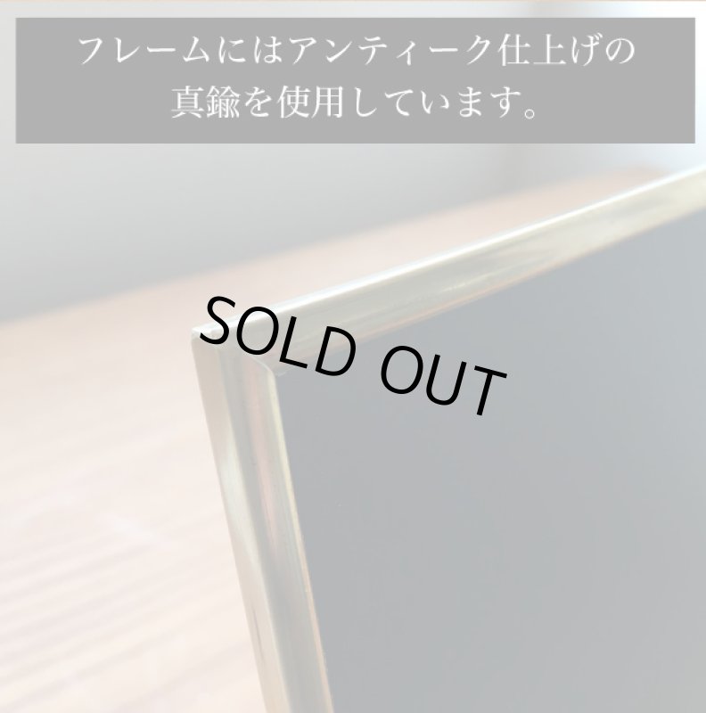 画像2: 真鍮マグネットブラックボード 250×250正方形 (2)