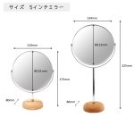 画像8: アコウスティックウッドベース　卓上スタンドミラー　5インチミラー (8)