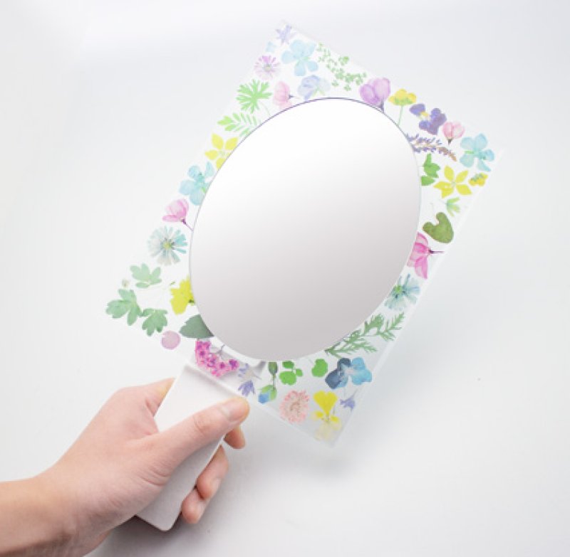 画像4: 押し花風花柄ミラー フィーデル フローラル 3WAYミラー (4)