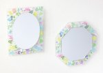画像3: ミラー フィーデル フローラル　押し花風花柄 六角 置き掛け両用タイプ (3)
