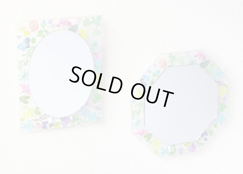 画像5: 押し花風花柄ミラー フィーデル フローラル 3WAYミラー (5)