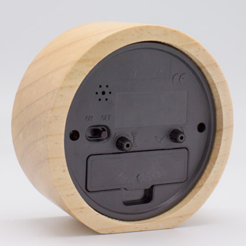 画像5: 無垢材のシンプルなアラームクロック (5)