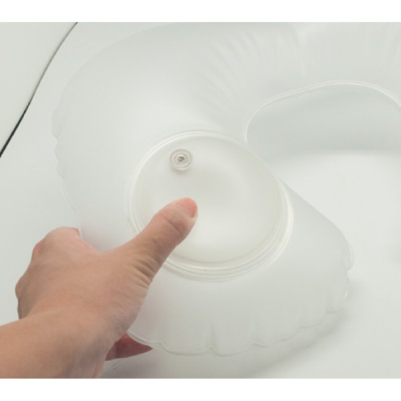 画像2: 口をつけずに膨らむポンプ式ネックピロー (2)