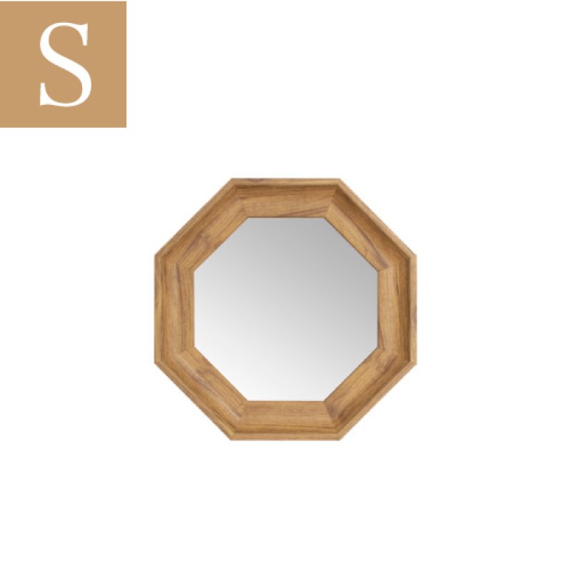 画像2: 八角形ミラー 開運 プロローグ スタンド&ウォールミラー ナチュラル 木製  (2)