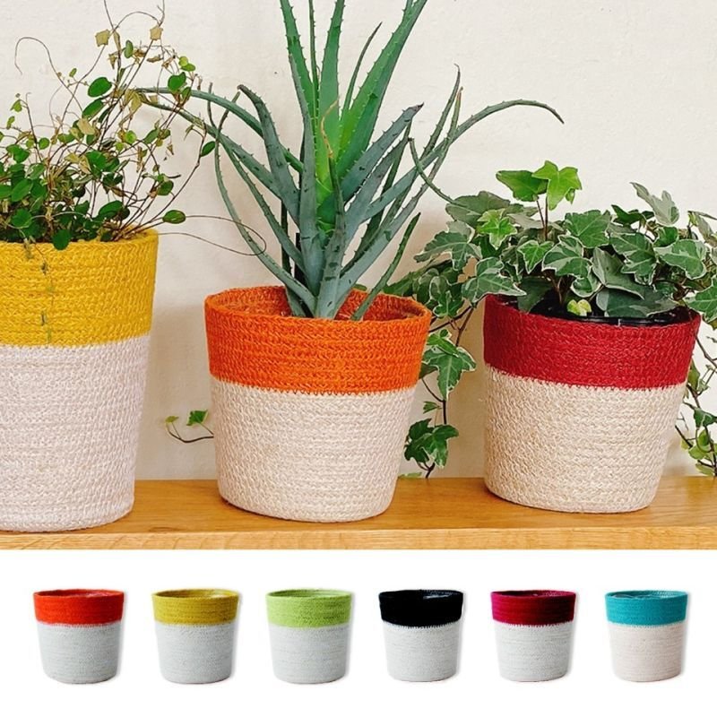 画像3: ジュートの4号鉢カバー ポタリー (3)