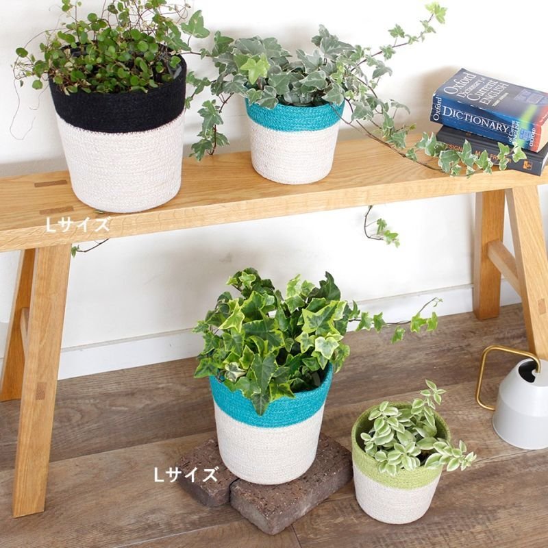 画像5: ジュートの5号鉢カバー ポタリー (5)