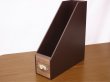 画像2: 木製ファイルボックス　ウォルナット　ブラウン　レトロモダンなデザイン (2)