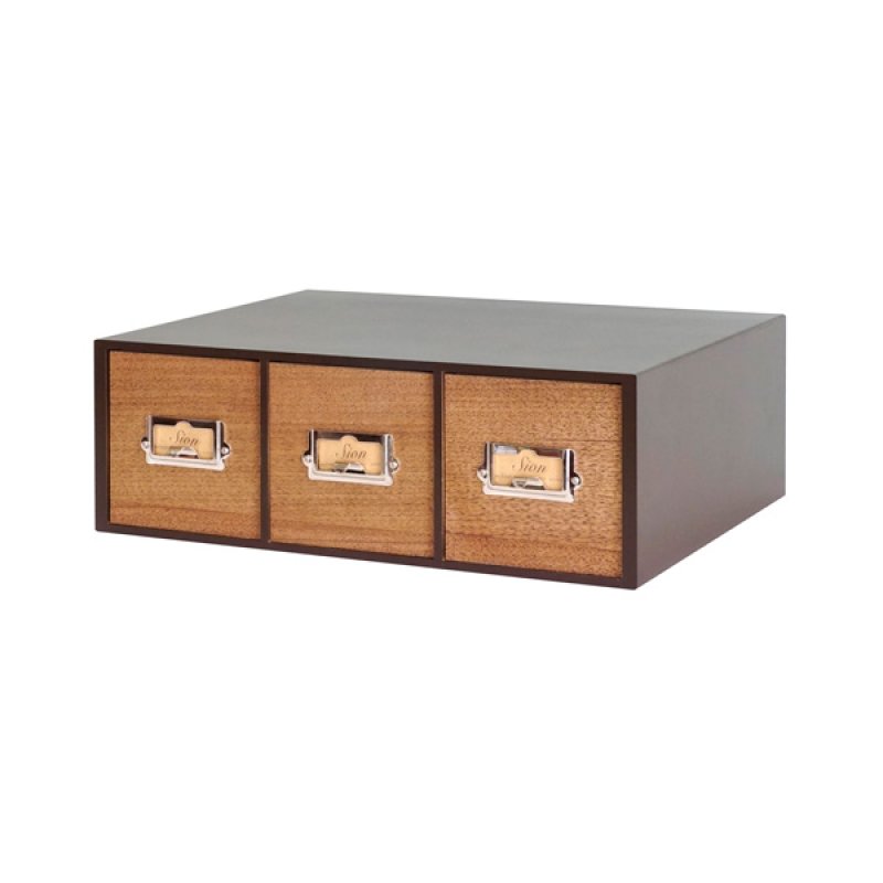 画像2: レトロモダンなデザインの木製卓上収納　小物入れ　ウォルナット　縦横兼用 (2)