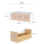 画像7: ナチュラルなホワイトとブナの木製卓上収納　小物が入るサイズ (7)
