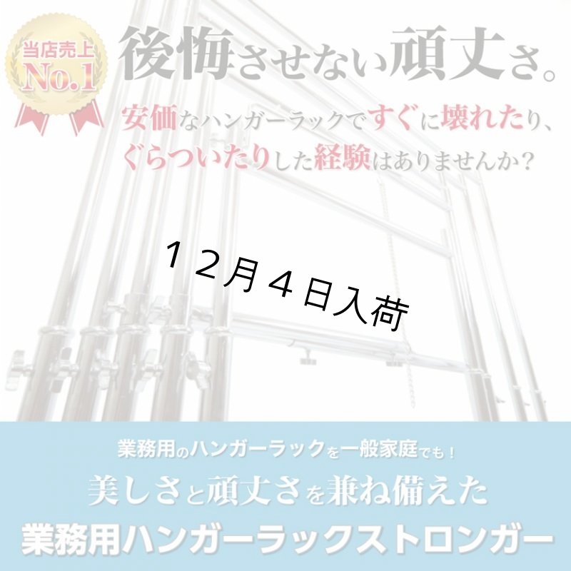 画像5: プロ仕様でグラつかない！高品質で低価格！業務用 美しいスチールハンガーラックストロンガー 幅150cm 2段バーセット (5)