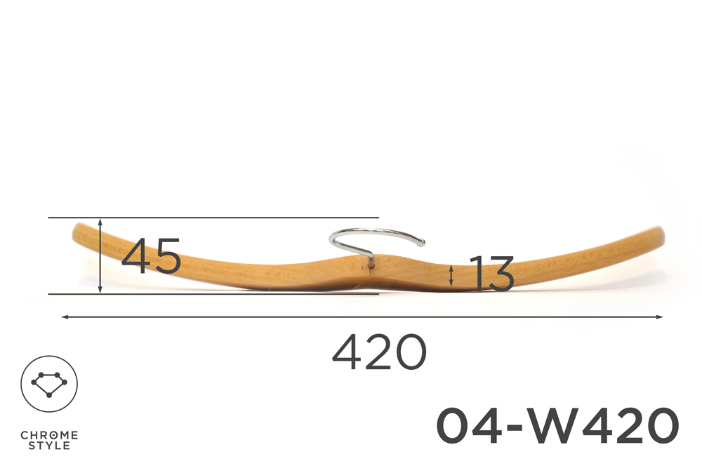 上質なスーツのための薄型トップスハンガー　幅420mm