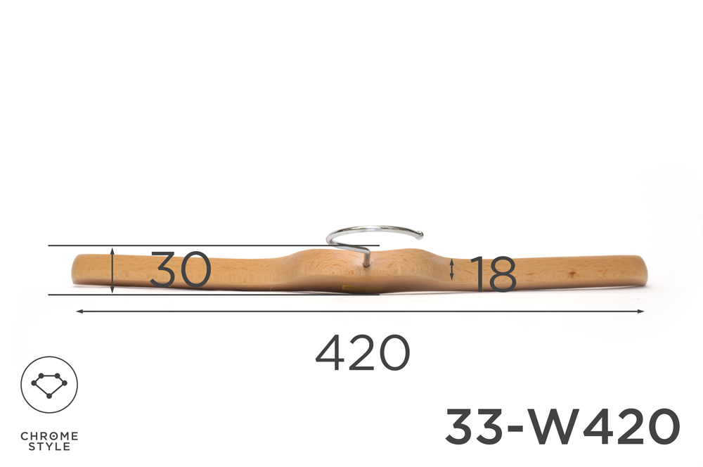 上質なスーツのための薄型トップスハンガー　幅420mm