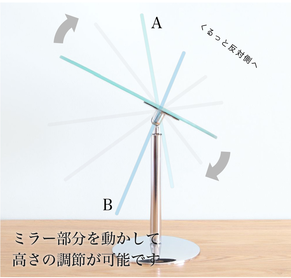 シンプルなフレームレスミラー